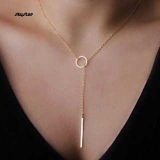 Vòng cổ mặt vòng tròn mạ vàng