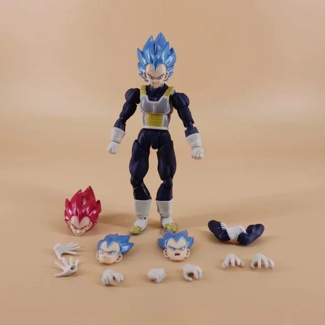 [Hàng có sẵn-Xả hàng tăng doanh số] Mô hình khớp cử động Super Saiyan God Vegeta SHF cao 15cm