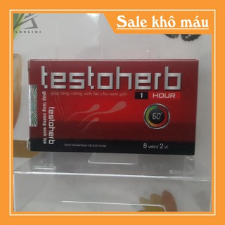 VIÊN SINH LÝ TESTOHERB 1H - Lên Đỉnh Đắm Say Trong Tích Tắc Bừng Cháy Rao Rực Bật Cảm Xúc- CHÍNH HÃNG HỘP 8V [CHE TÊN]