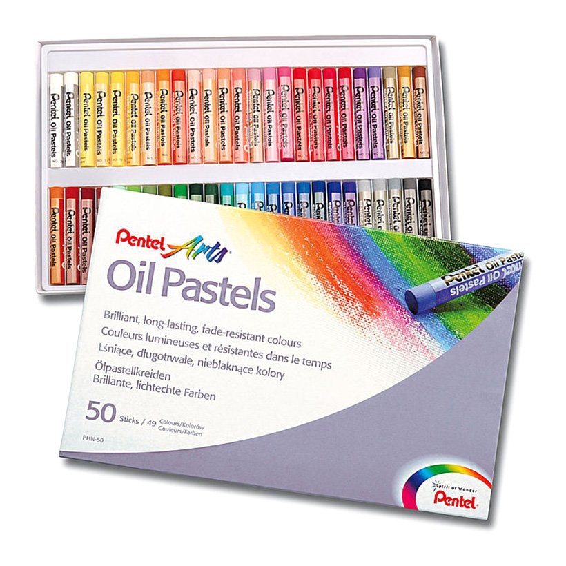 Sáp dầu Pentel 50 màu PHN50 - mầu sáp Nhật, phấn dầu Pentel - Soleil Home