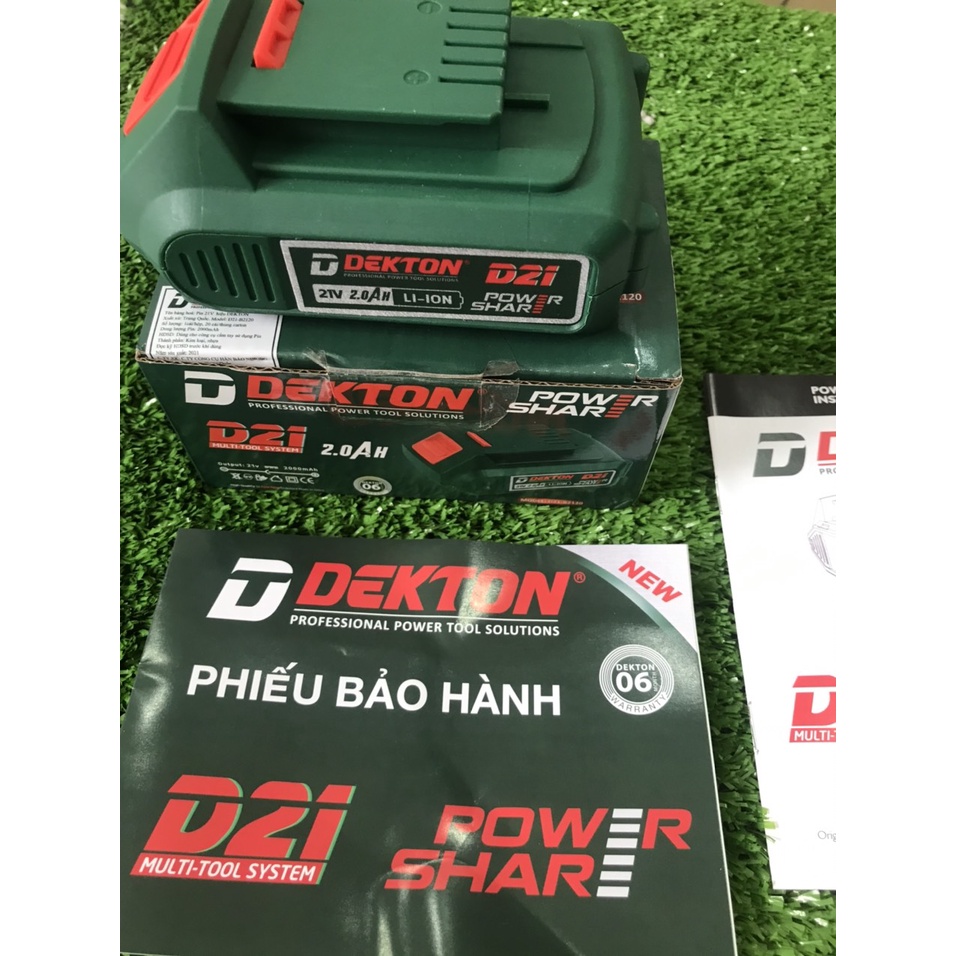 Pin Sạc Dekton 21V 2AH-3AH-4Ah. Dùng cho máy Dekton và những máy trên thị trường chạy chân MKT. BH 6 Tháng