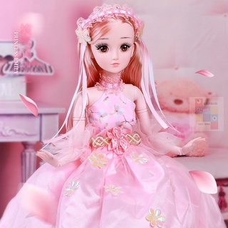 Búp bê, Đồ chơi Búp Bê Công chúa Barbie cỡ lớn cao 60cm tặng kèm phụ kiện giày