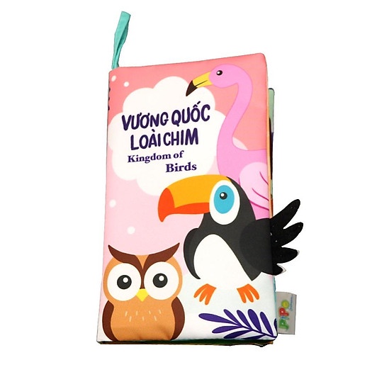[8 mẫu] Sách vải tương tác 3D Pipo Việt Nam kích thích trí thông minh tưởng tượng và phát triển ngôn ngữ cho bé từ 6m+