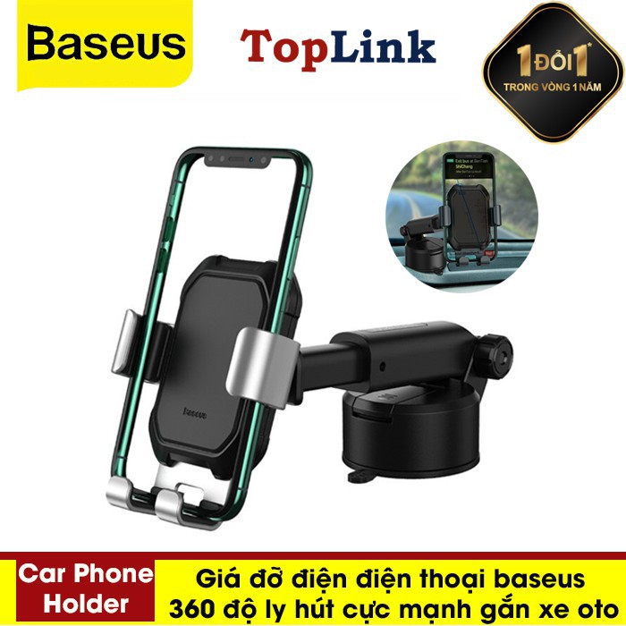 [Mã 154ELSALE2 giảm 7% đơn 300K] Giá Đỡ Điện Điện Thoại Baseus 360 Độ Hút Cực Mạnh Gắn Xe Oto (Baseus Tank Gravity Car M