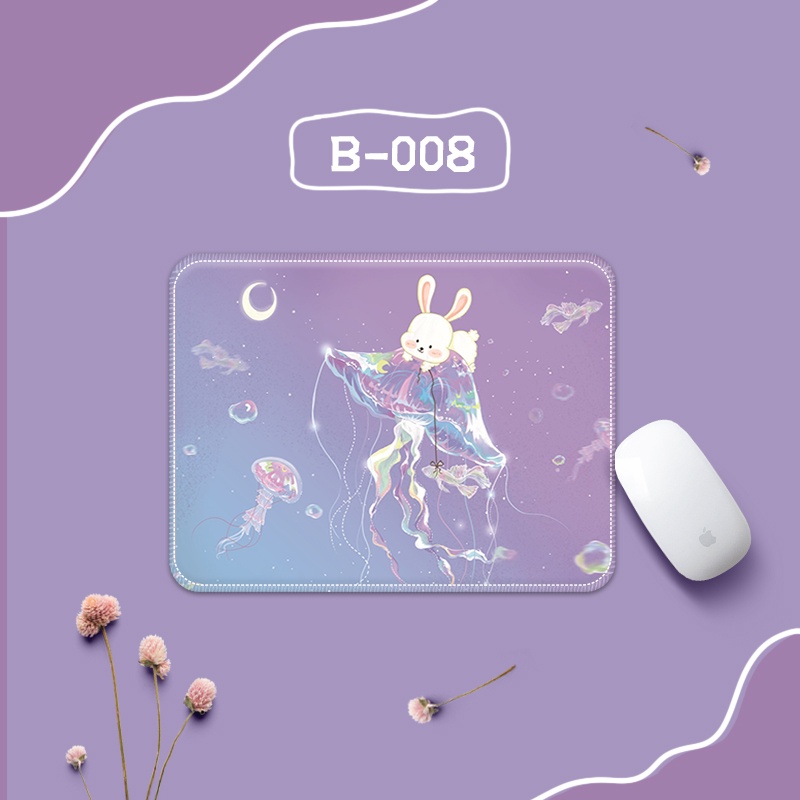 Tấm Lót Chuột Máy Tính Bằng Cao Su Dày Dặn Mềm Mại Chống Trượt / Mài Mòn In Hoạt Hình Dễ Thương