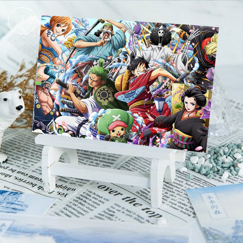 (V02) Tấm Postcard One Piece Đảo Hải Tặc Luffy anime cao cấp giấy 260gsm chibi ảnh đẹp nhiều mẫu quà tặng độc đáo