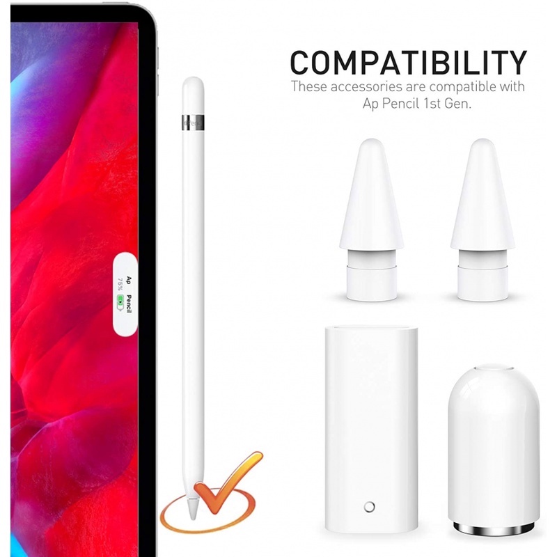 Nắp Nam Châm Thay Thế Cho Bút Cảm Ứng Apple Pencil Thế Hệ 1 2