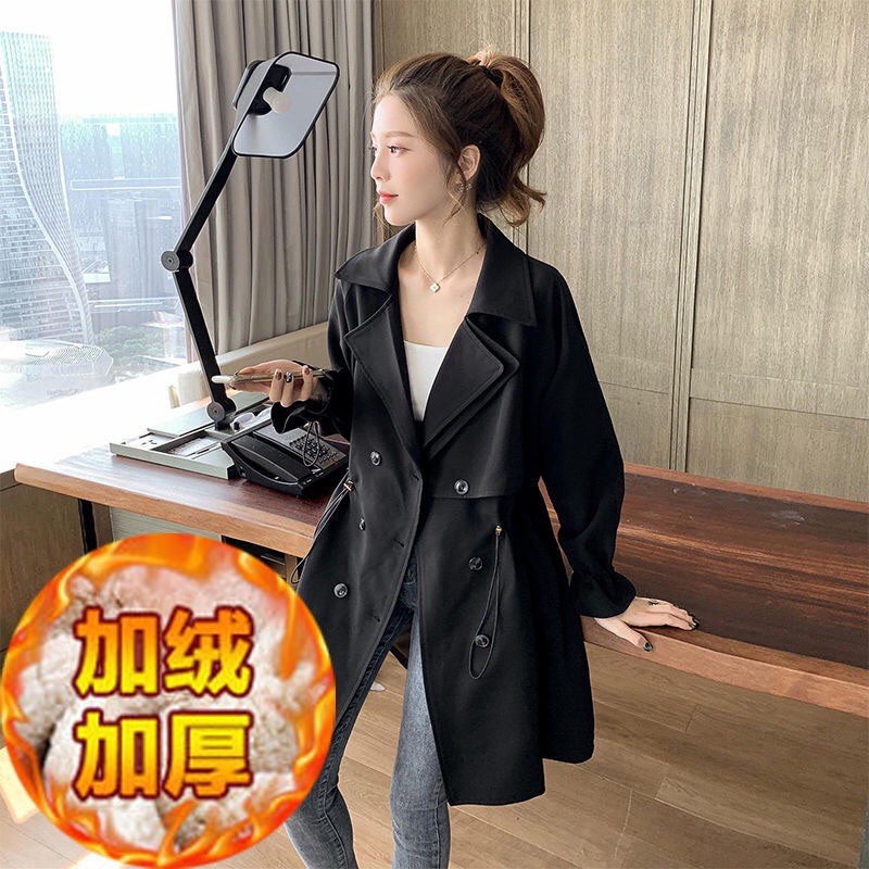 Áo khoác mangto dáng vừa 2 lớp xinh xinh