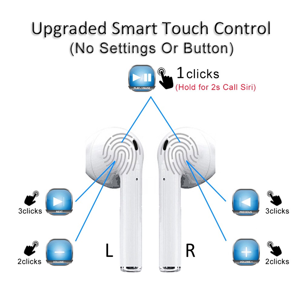 Tai nghe bluetooth Mate-9 -  Nhét tai thể thao Airpod Bluetooth - Hỗ Trợ Sạc Không Dây 1 : 1(cảm ứng  ) - senvangshop