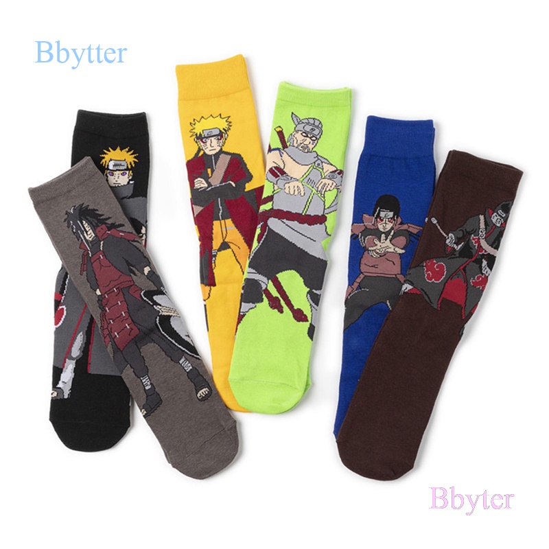 Vớ Cotton In Họa Tiết Hoạt Hình Naruto Nhiều Màu Thoải Mái