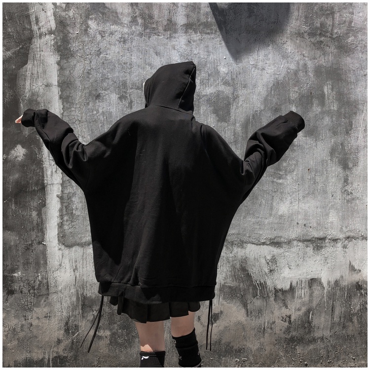 Áo Khoác Có Nón Trùm Khóa Kéo Oversize Thời Trang Harajuku Đường Phố Harajuku Dành Cho Nam Và Nữ Y2k