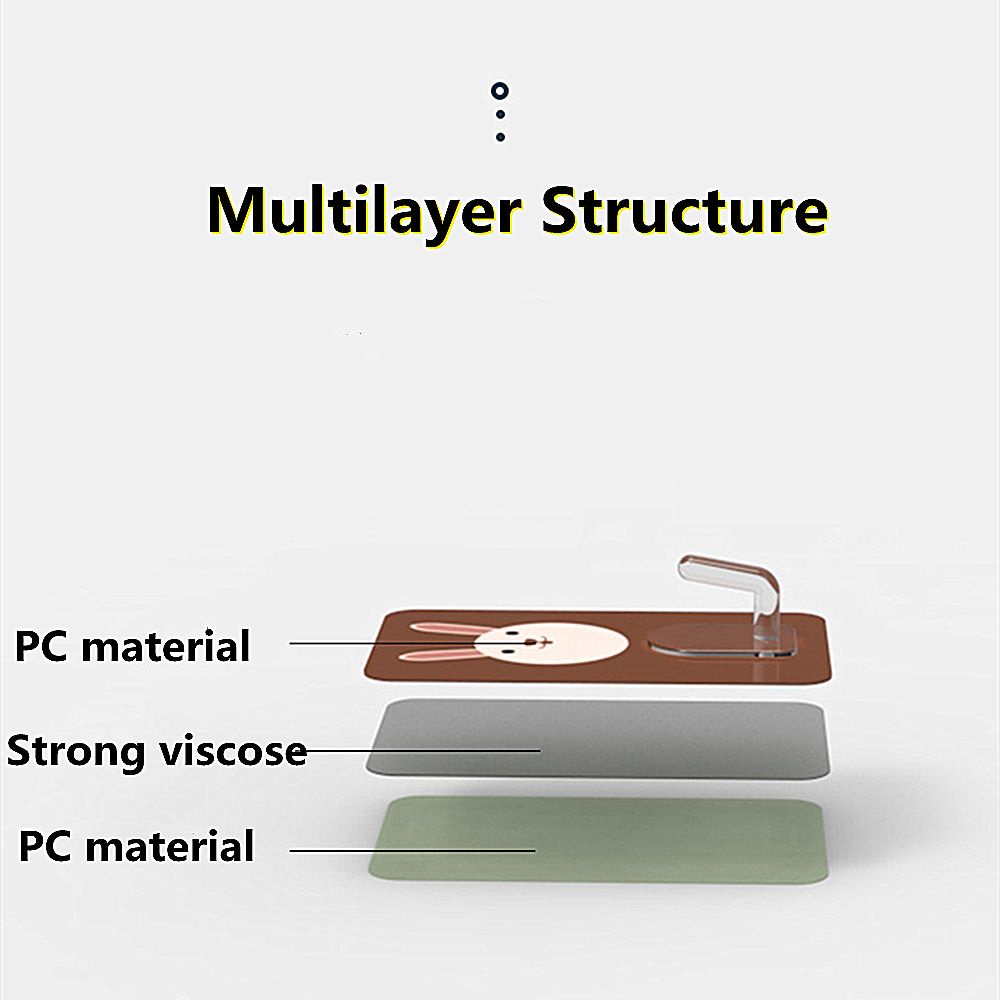 Móc treo tường dính UUMIR thiết kế động vật hoạt hình dễ thương chịu lực tốt không để lại dấu