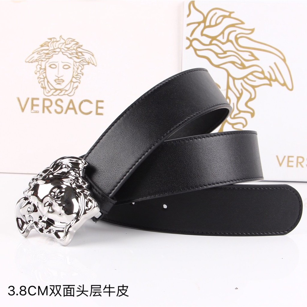 Thắt lưng Versace Belt Couple Genuine Leather Luxury Waist Strap Jeans Pants Pin Buckle Waistband 11