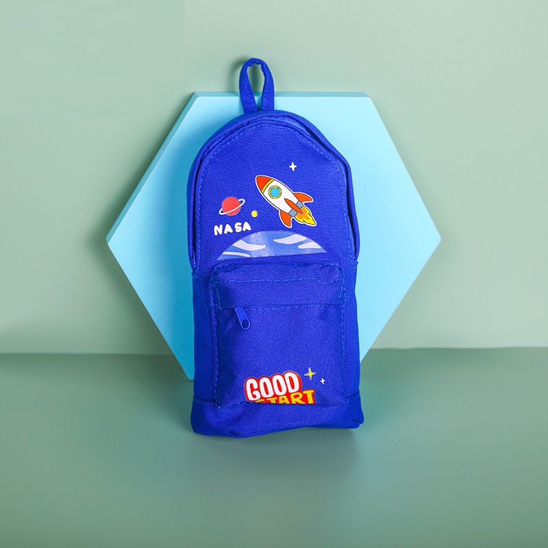 Dualswish Hộp Đựng Bút Bằng Vải Bạt Hai Lớp Sức Chứa Lớn Co Giãn In Hình Dễ Thương