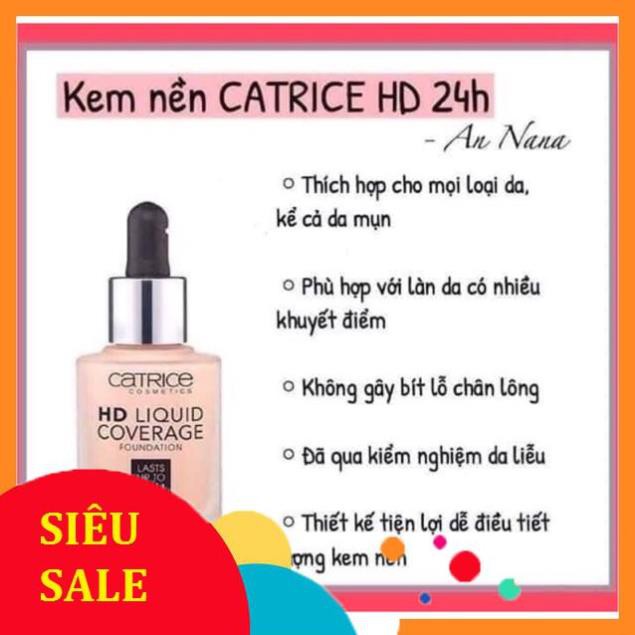 Kem nền HD Catrice kiềm dầu che khuyết điểm