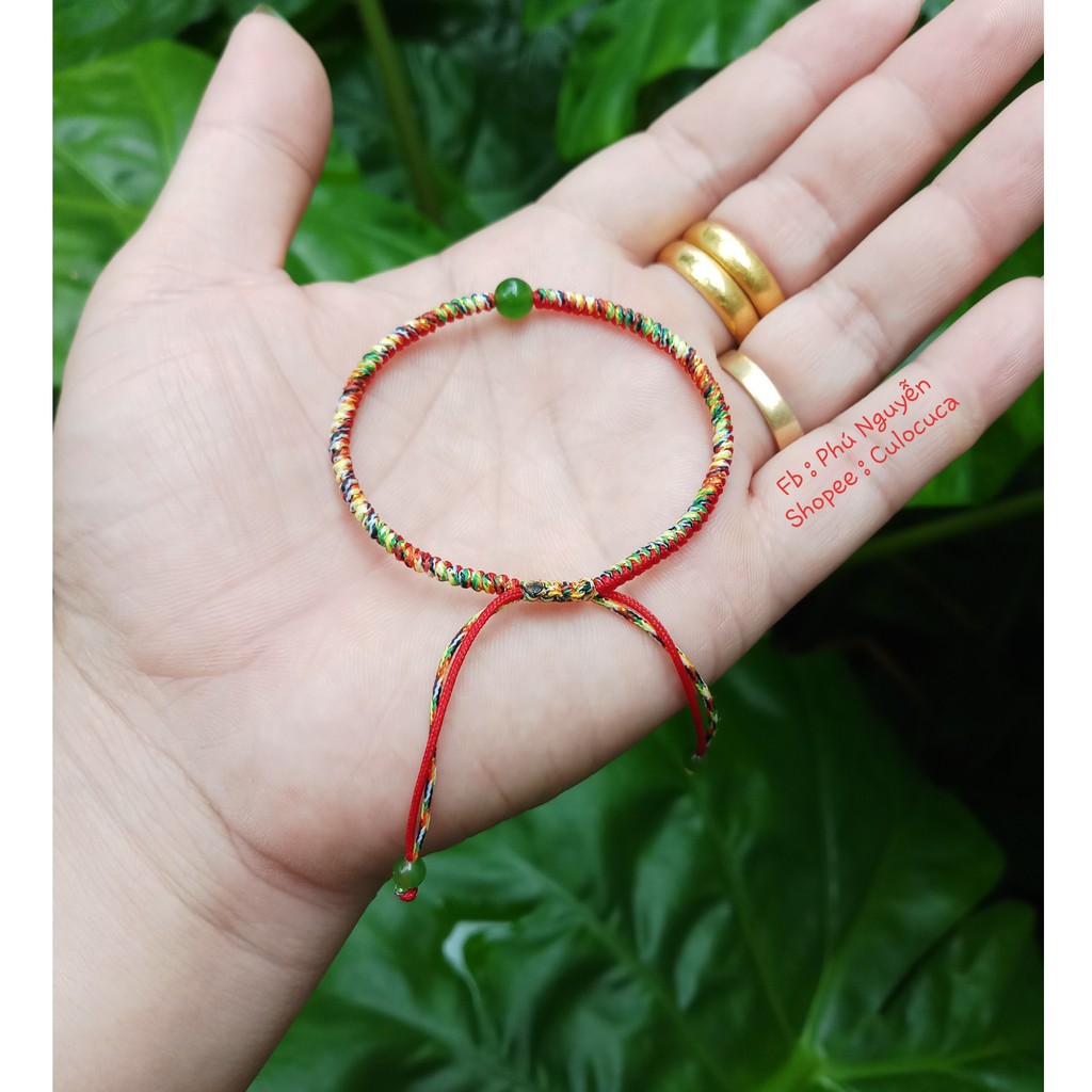 Vòng Ngũ Sắc Chỉ Đỏ Đa Tư Nhiên ( Thông báo size cổ tay)