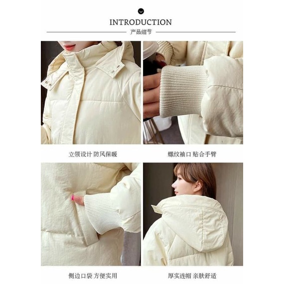 Áo phao nữ Hàn Quốc chất đẹp hàng Quảng Châu cao cấp DAH1 | BigBuy360 - bigbuy360.vn