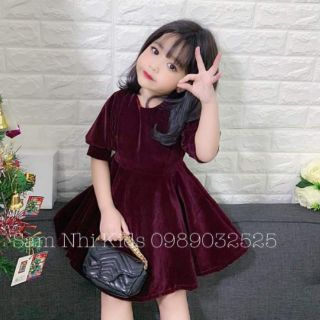 Váy xoè nhung đỏ