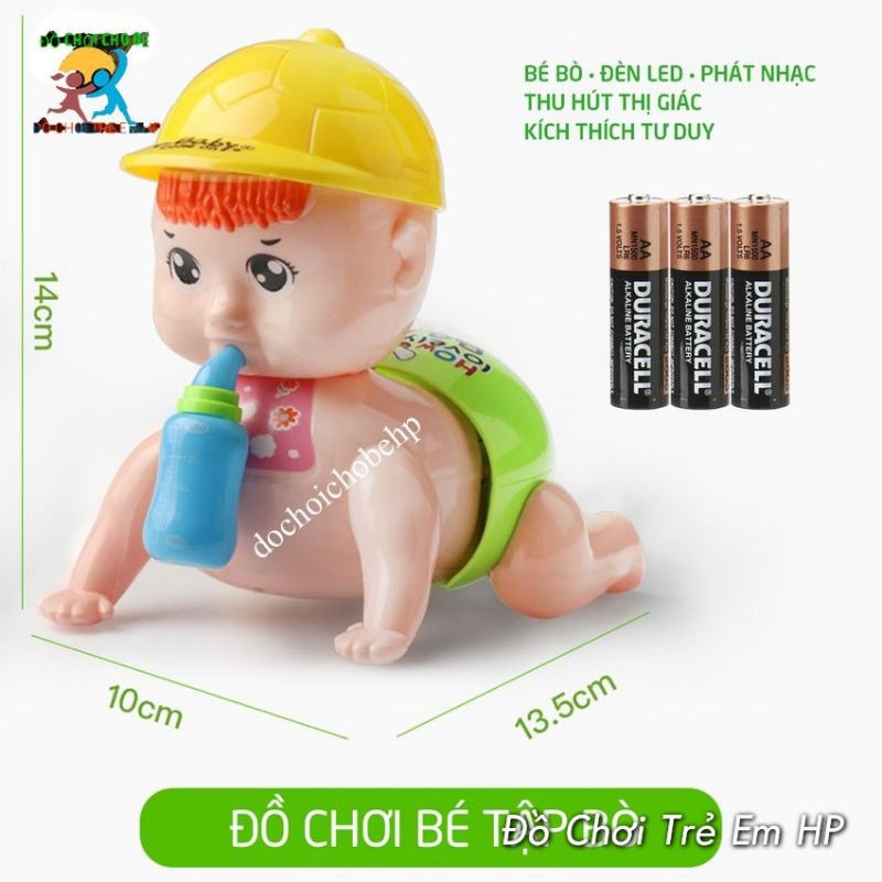 Đồ chơi cho bé học bò có nhạc có đèn búp bê bú bình cho bé sơ sinh