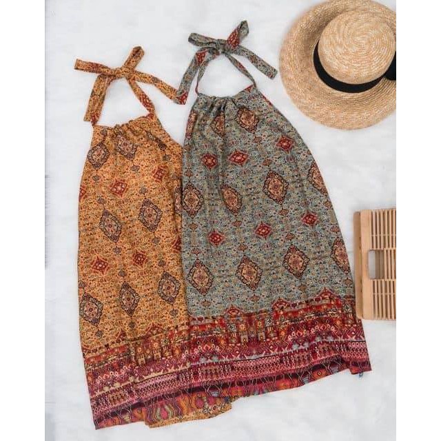 Đầm yếm thổ cẩm siêu xinh | BigBuy360 - bigbuy360.vn