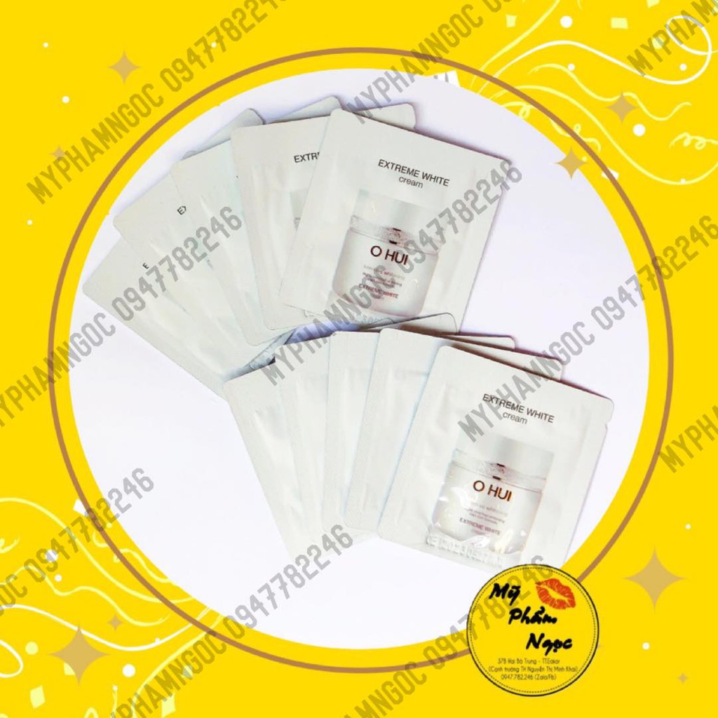 Combo 10 Gói [Sample] Kem Dưỡng Trắng Da Giảm Mờ Thâm Nám Ohui Extreme White Cream