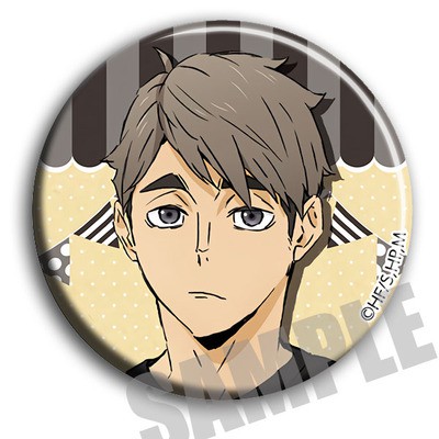 Combo 8 huy hiệu cài áo IN HÌNH Haikyuu!! Vua bóng chuyền ver tiệm bánh anime chibi dễ thương
