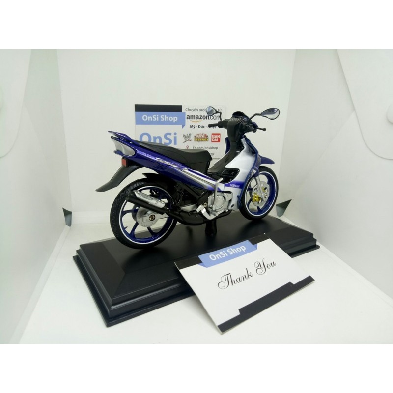 YAZ 125cc ( Y125zr ) MÔ HÌNH XE TỈ LỆ 1/12 ( XANH - TRẮNG )