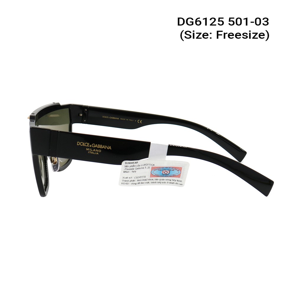 Kính mát chính hãng Dolce Gabbana DG6125 màu sắc thời trang, thiết kế dễ đeo bảo vệ mắt