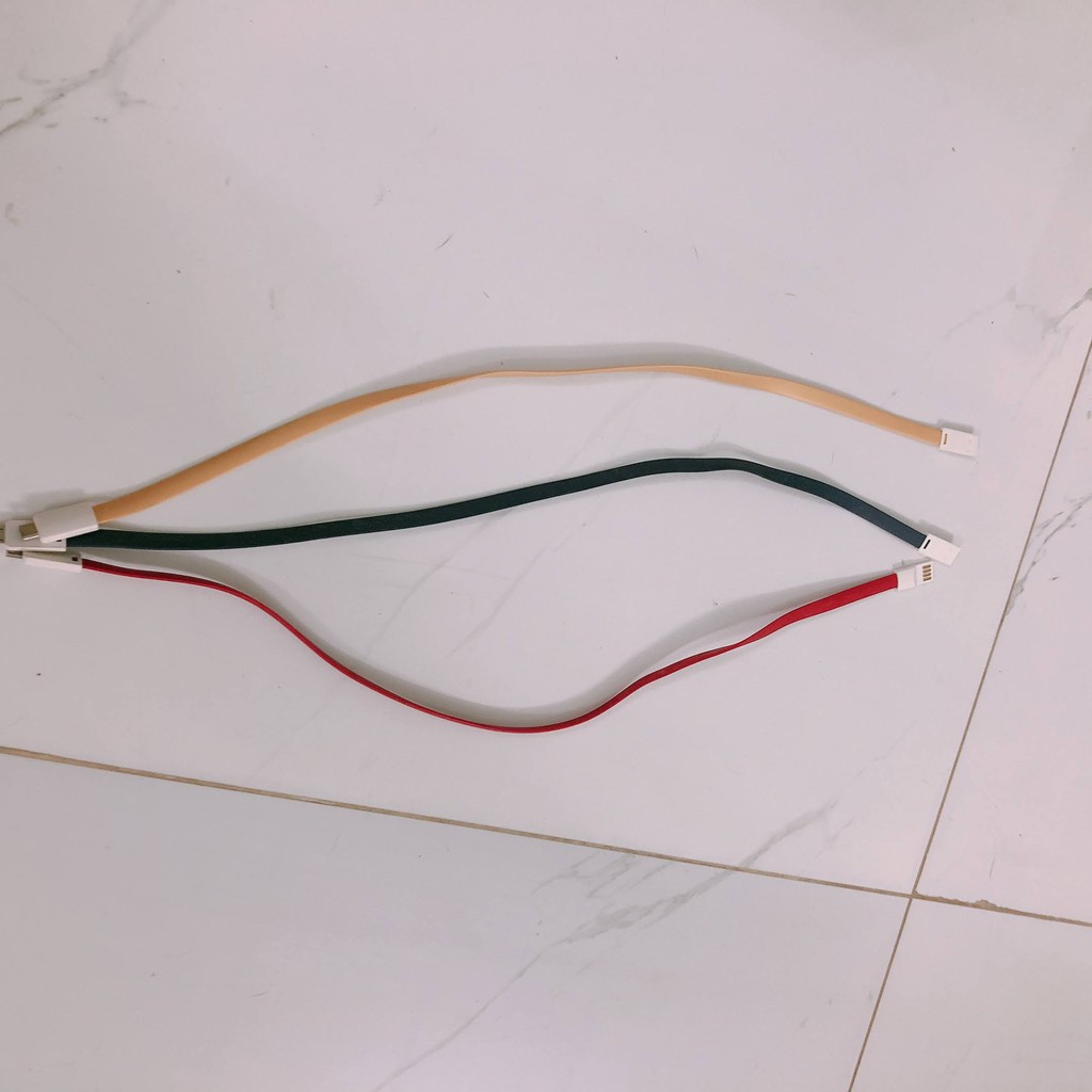 Cáp sạc điện thoại android dây dẹp nhiều màu dài 50cm