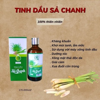 Combo 5 lọ tinh dầu sả chanh - chai 100ml- khử mùi hôi- làm thơm tặng 1 chai tinh dầu sả java 10ml giá 15k