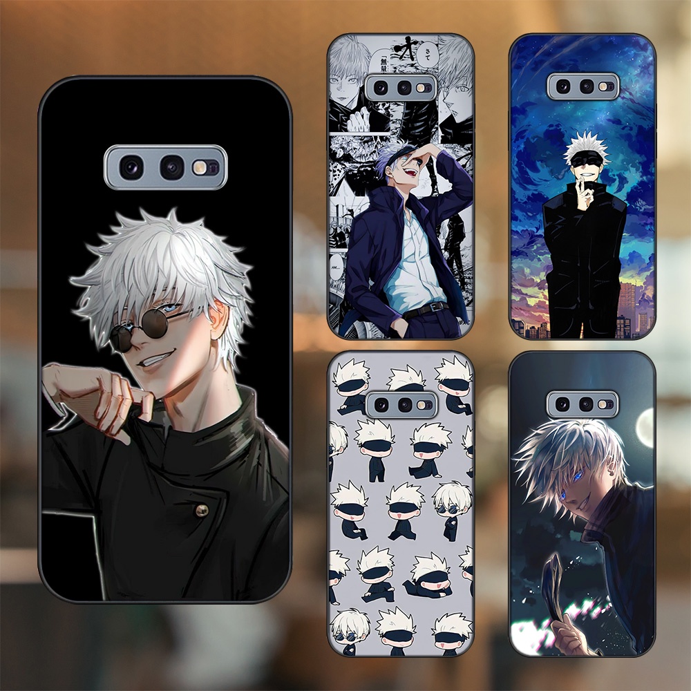 Ốp lưng Samsung S10e viền đen in hình Satoru Jujutsu Kaisen
