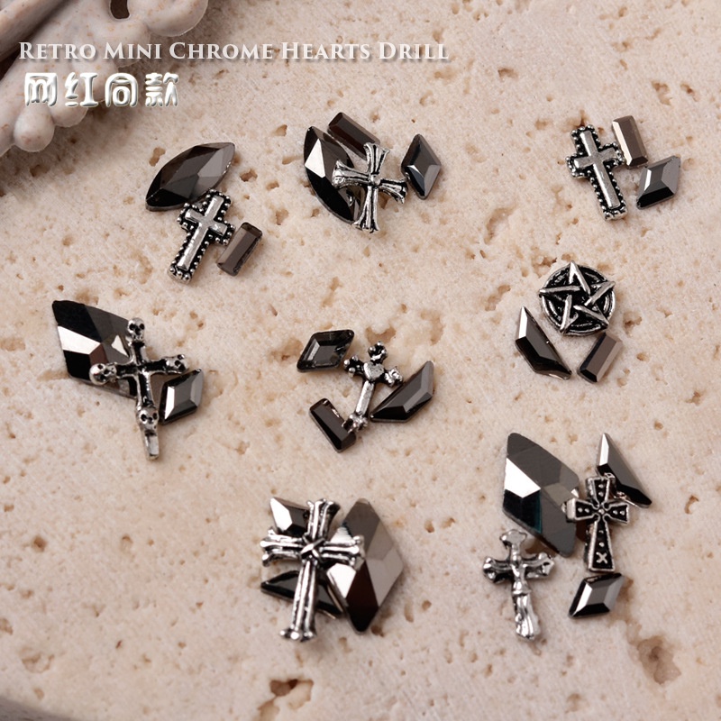 Set 10 Charm kim loại trang trí móng