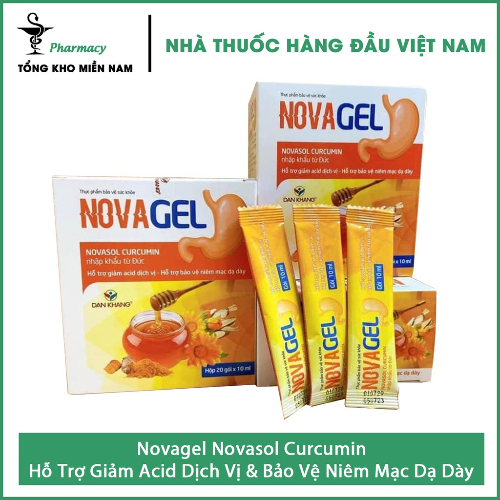 Novagel Novasol Curcumin - Hỗ Trợ Giảm Acid Dịch Vị & Bảo Vệ Niêm Mạc Dạ