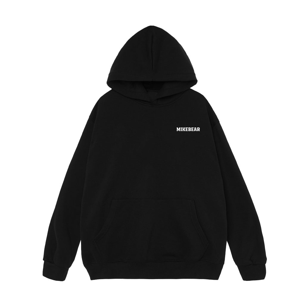 Áo Hoodie MIKEBEAR Nỉ Bông Dày Dặn Cực Ấm Mũ 2 Lớp To Dày Đen/Trắng Hoodie MLB NY