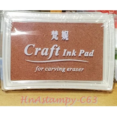 hnastampy Mực dấu tông nâu craft ink pad dùng với seal clear stamp trong handmade scrapbook