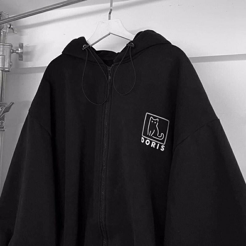 [FREESHIP, MẾN TẶNG QUÀ XINH]Áo khoác nam nữ, áo nỉ, áo hoodie có khóa hai màu Đen Be cực