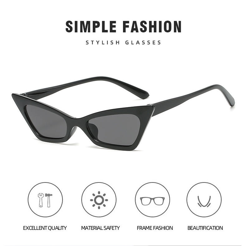 (KIQI-FASHION) COD Kính Mát Mắt Mèo Chống Tia Uv400 Thời Trang Mới