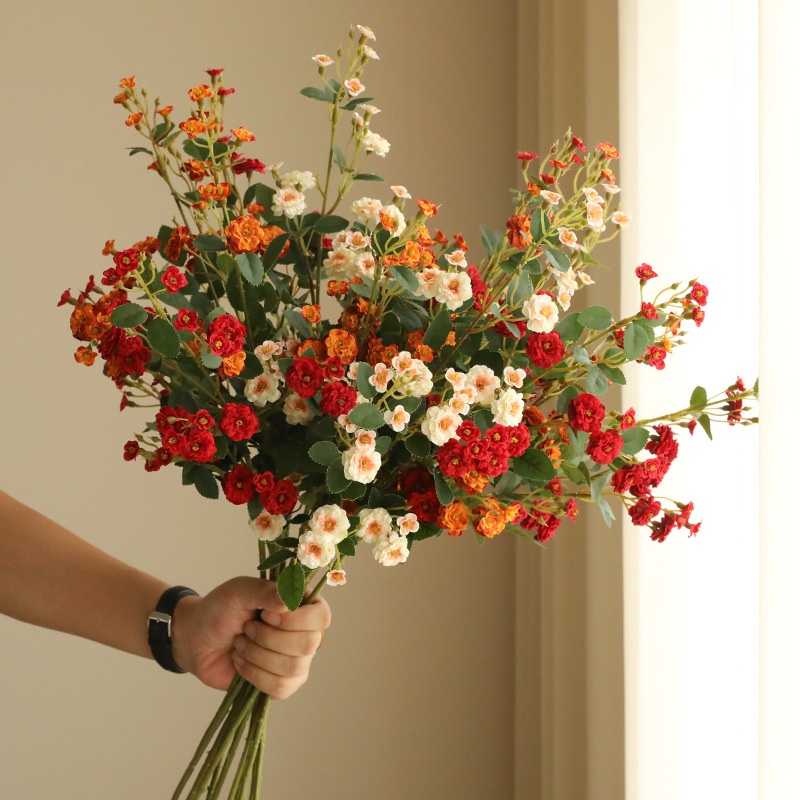 Bó Hoa Hồng Nhân Tạo 73Cm Trang Trí Nhà Hàng