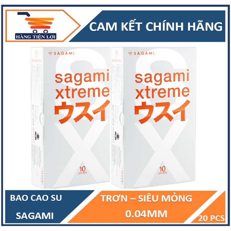 Combo 2 bao cao su siêu mỏng cao cấp Sagami Xtreme Super Thin ( 20 CHIÊC)