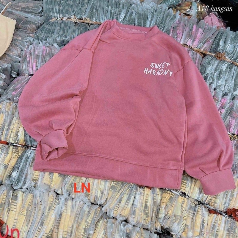 Áo nỉ bo SWEET góc ngực LN11