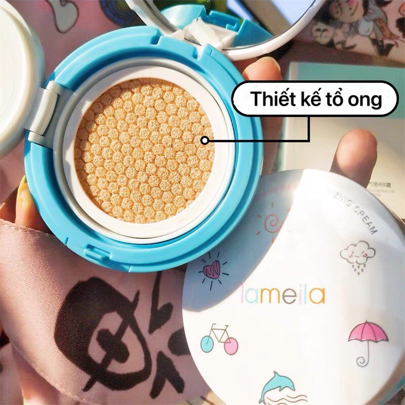 Phấn nước LAMEILA cấp ẩm che khuyết điểm Hydrating And Light Concealer Cushion BB Cream mềm mịn tự nhiên kiềm dầu LAML28