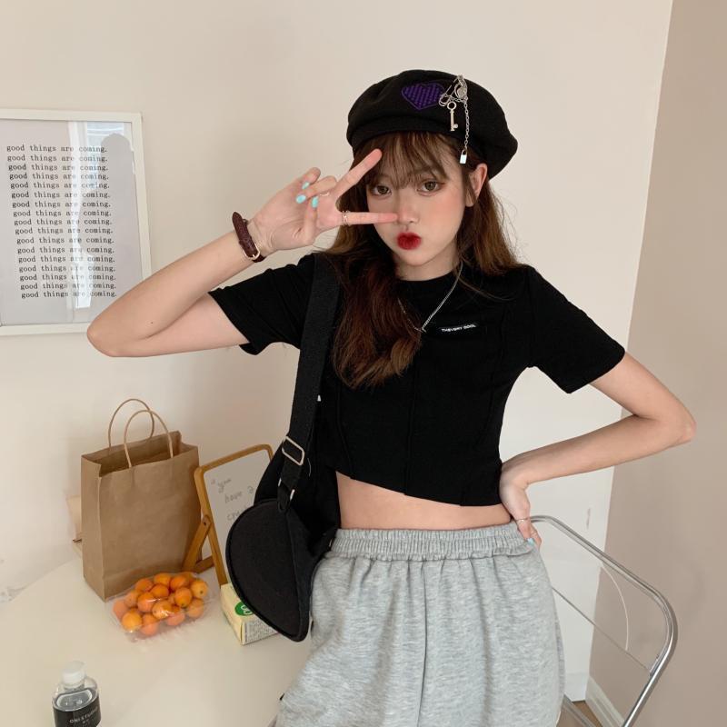 Áo Thun Cộc Tay Eo Cao Phong Cách Hàn Quốc Cho Nữ JL-TX-511