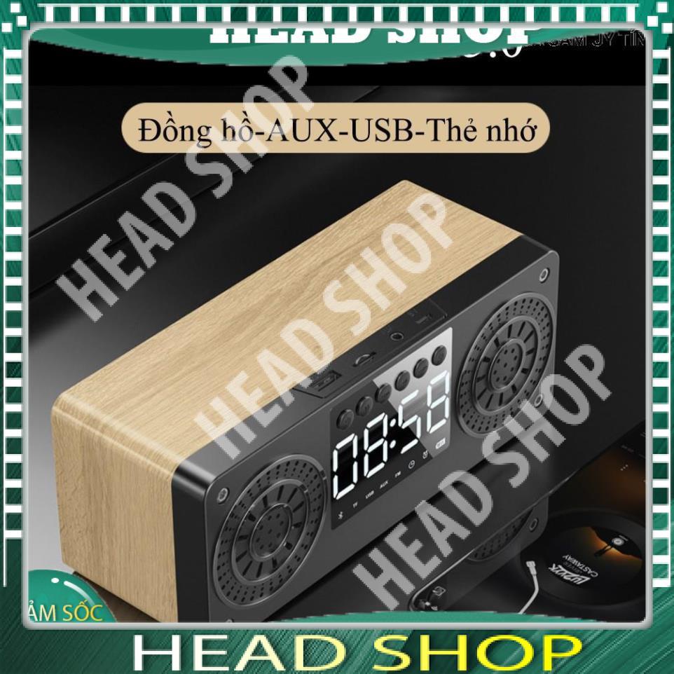 Loa Bluetooth gỗ 5.0 không dây A10 tích hợp đồng hồ báo thức , màn hình LED, hỗ trợ thẻ nhớ, USB HEAD SHOP