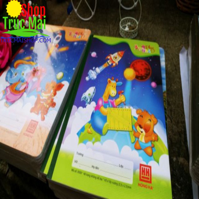 Lốc 10 quyển vở 4 ô ly Bạn nhỏ plus Hồng hà 48 trang