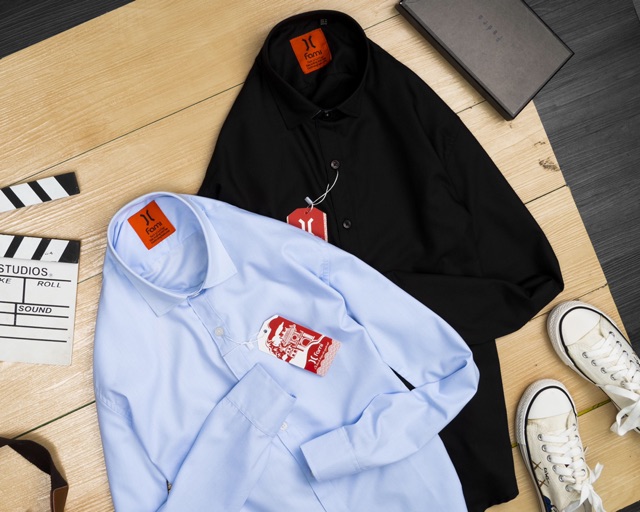 Áo sơmi Nam dài tay Fami coton lụa, có bigsize tới 140kg