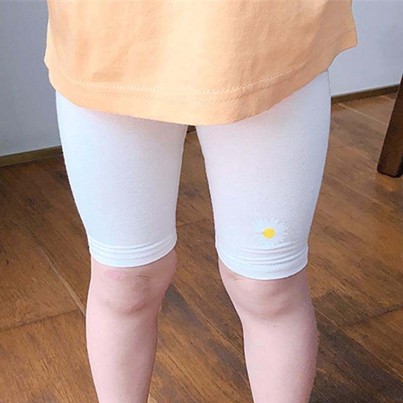 Quần Short Cotton Mềm Co Giãn Họa Tiết Hoa Cúc Đáng Yêu Cho Bé Gái