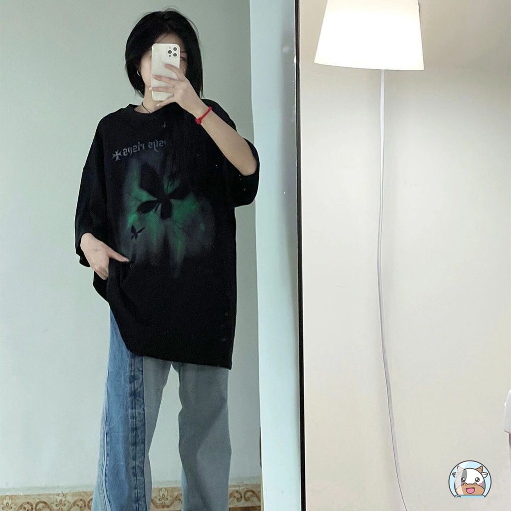 Áo Thun Nữ Tay Ngắn Dáng Rộng Phong Cách Hàn Quốc