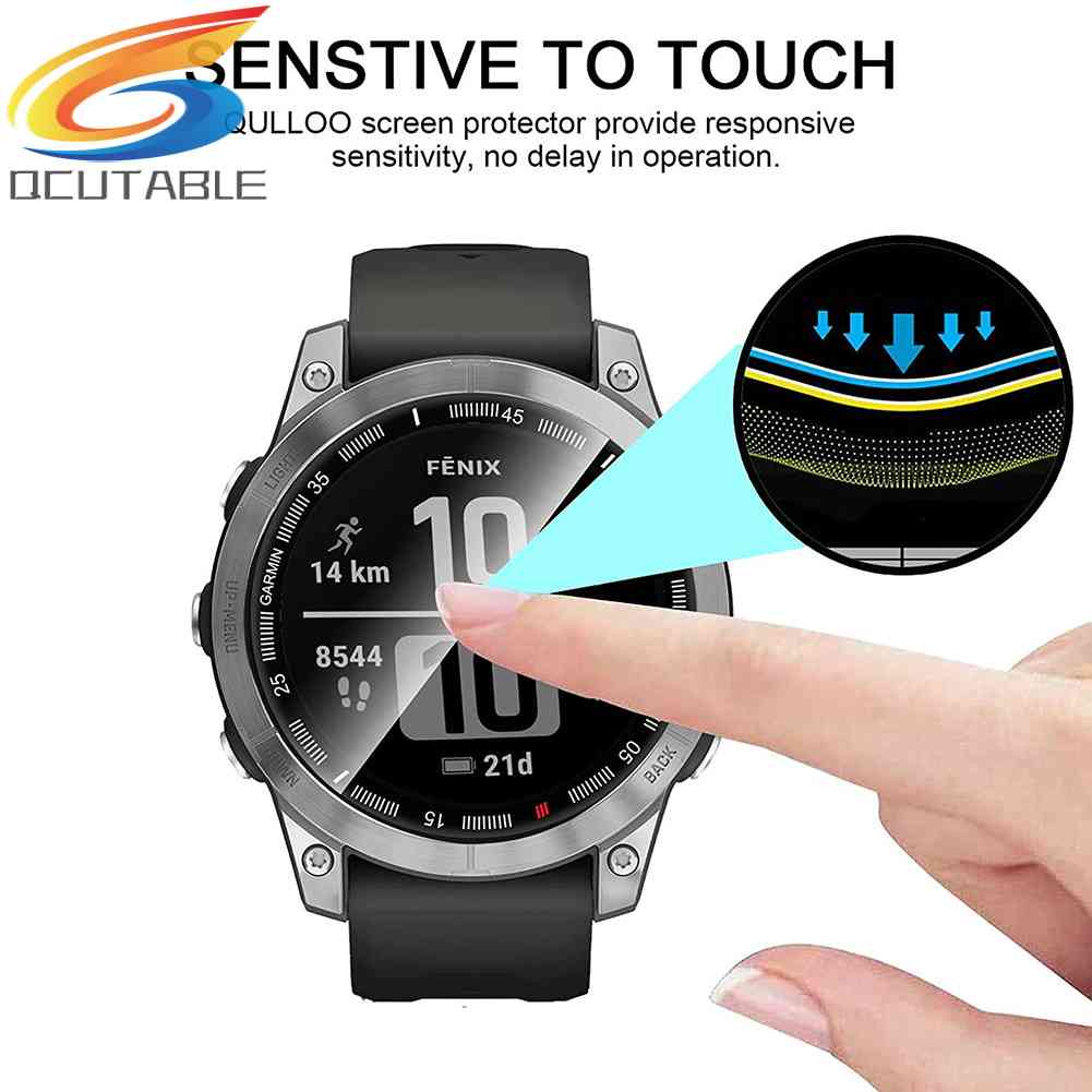 Set 2 Miếng Dán Bảo Vệ Màn Hình Cong 3D Cho Đồng Hồ Garmin Fenix 7 / 7S / 7X