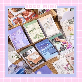 Bộ 50 nhãn dán ảnh trang trí chủ đề bầu trời, dùng làm diy thủ công, bullet journal