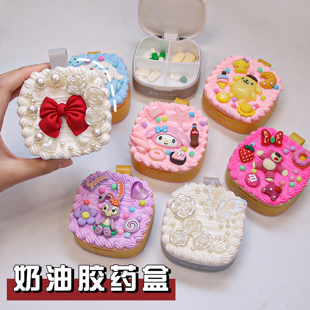 Hộp Đựng Thuốc Mini Chống Ẩm Tự Làm Họa Tiết Hoạt Hình Dễ Thương